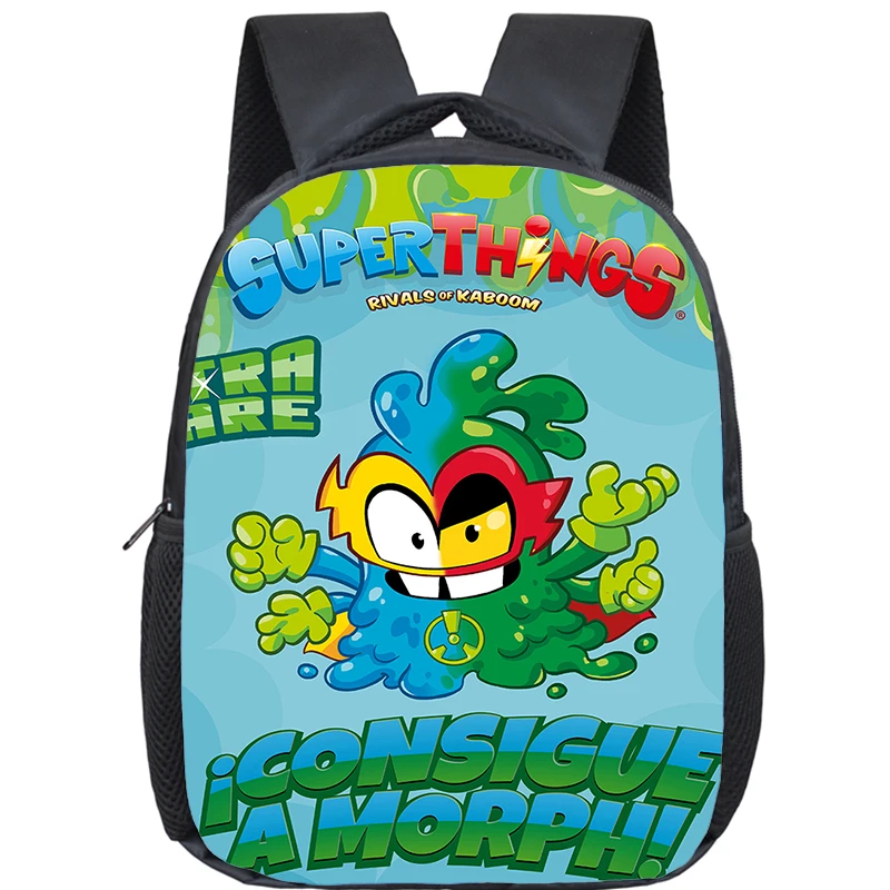 Mochila con estampado de SuperThings para niños y niñas, mochilas escolares de dibujos animados, para guardería