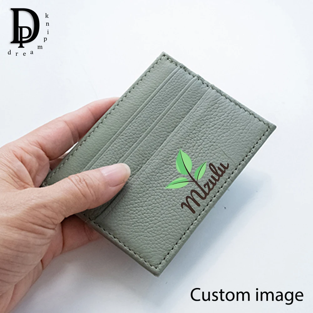 

Популярный держатель для карточек с именем на заказ, прекрасный персонализированный подарок на день рождения, логотип компании, мужской кошелек для кредитных карт