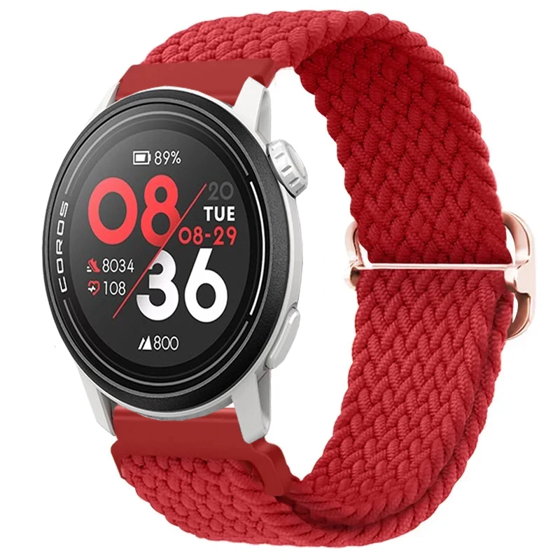 20mm 22mm Soft Nylon Braided Strap For COROS APEX 4/PACE 4/3/2 CMF Watch 3/2/1 Pro Breathable Bracelet Suunto Race 2/S Watchband