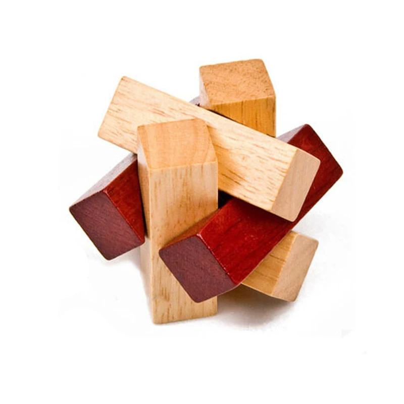 

Wooden Knot Puzzle Brain Teasers for Adults And Kids Educational 3D Unlock Interlocking IQ Test Ideal Gift Boys Girls