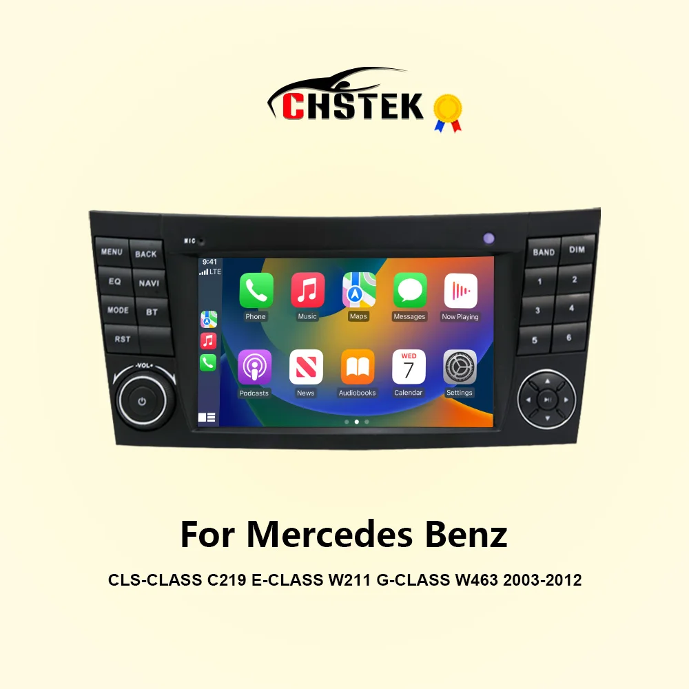 

CHSTEK Car Radio Android 13 Carplay For Mercedes Benz E Class W211 G Class W463 C219 2003-2012 Multimedia Bluetooth GPS WIFI 4G