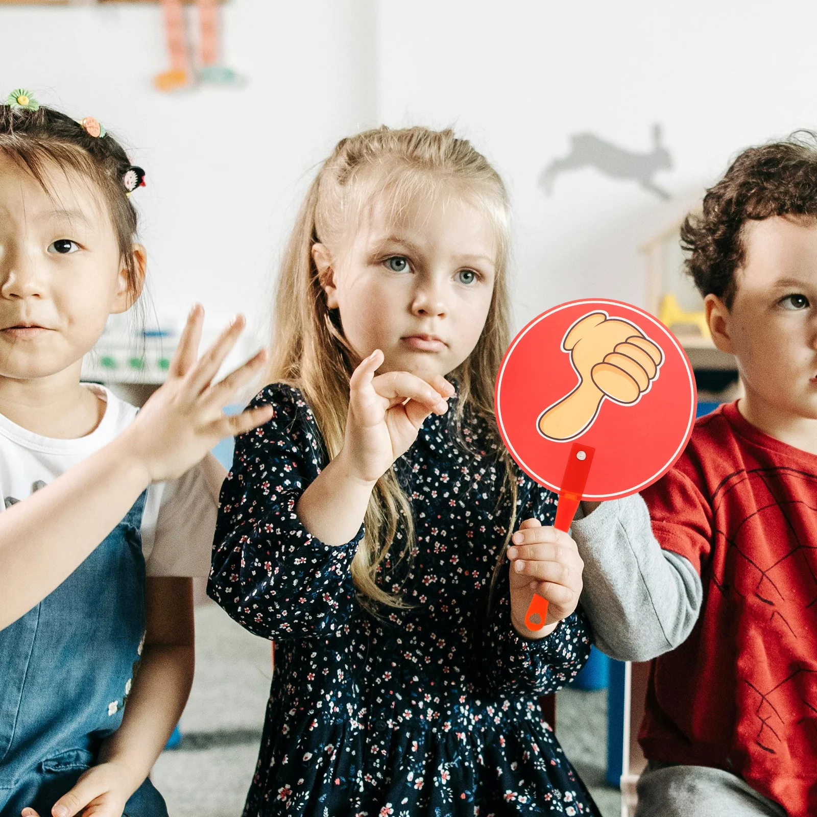 

1pcs Classroom Paddles For Teachers Student Interaction Tools Brightly Colored Answer Voting Signs Handheld Plastic Paddles