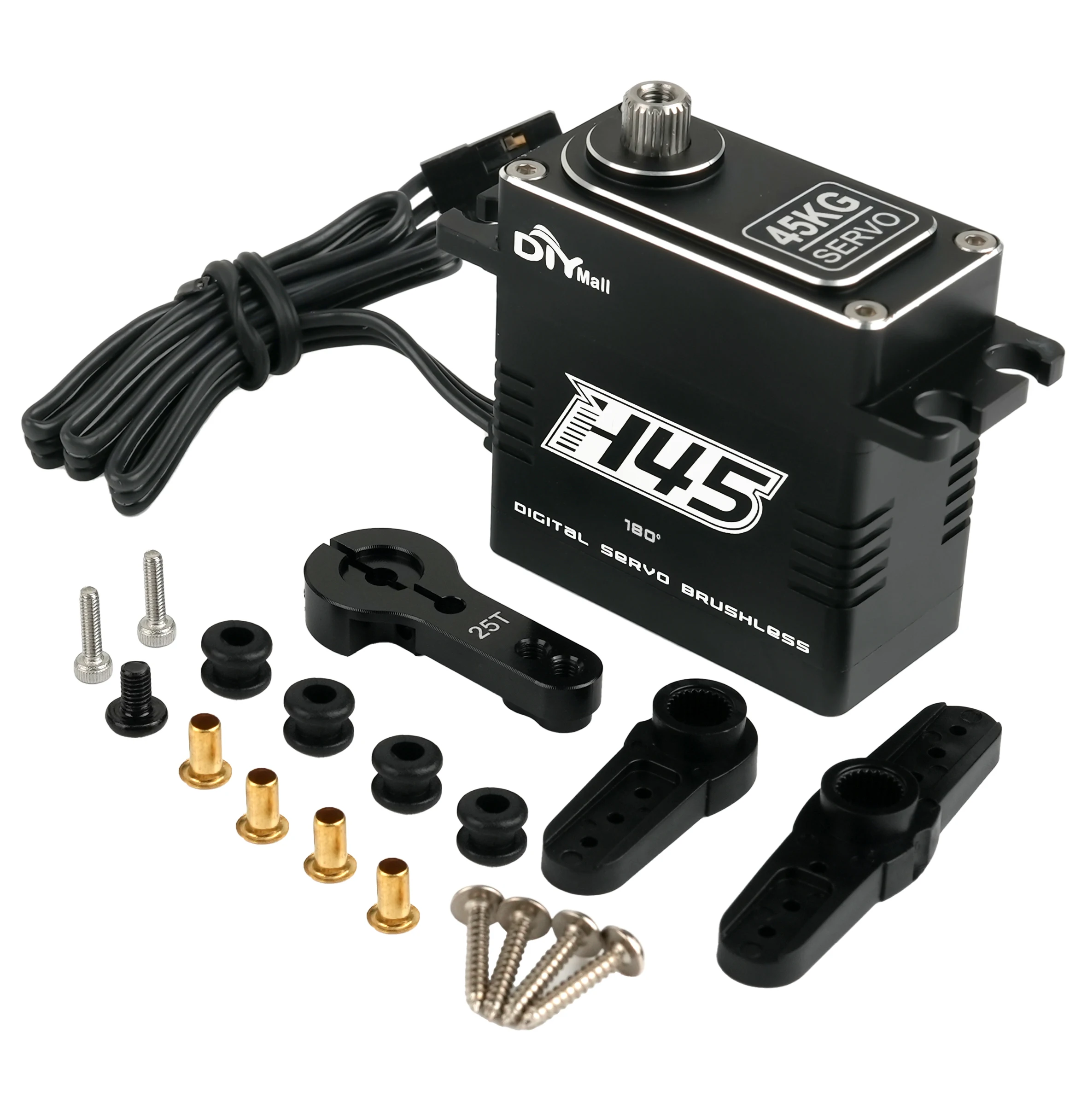 Servo brushless digitale ad alto coppia da 45 kg 8,4 V impermeabile IP67 ingranaggio in acciaio motore interamente in metallo per veicolo robot per auto RC resistente