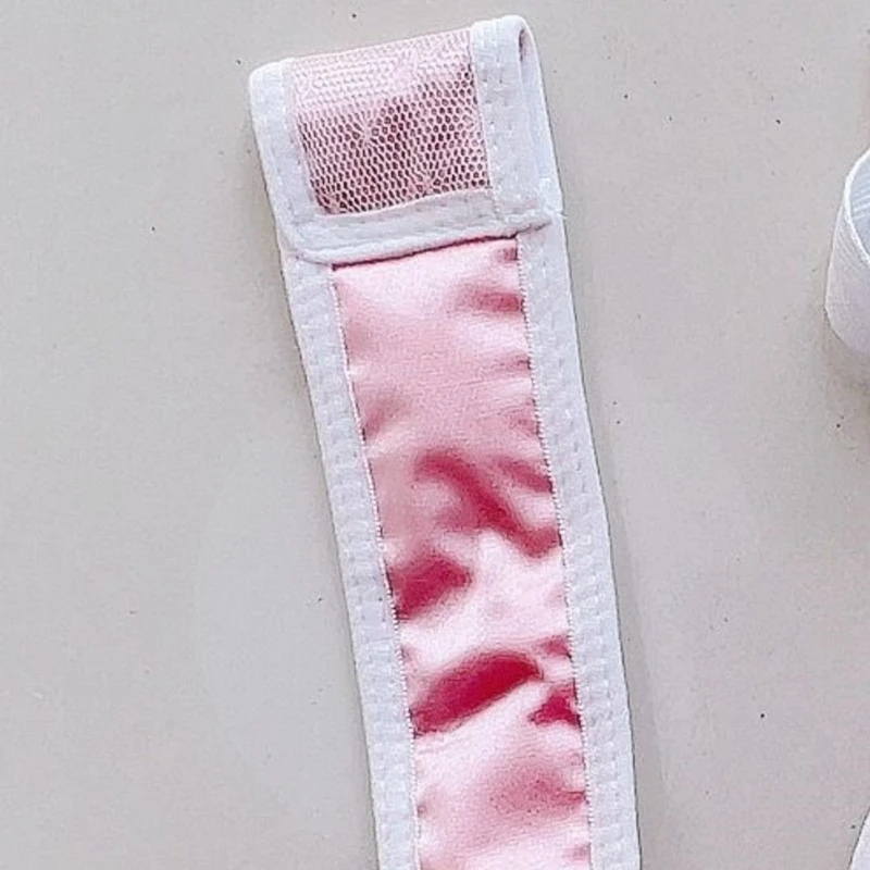 Pink Lace Silky Men Thong Briefs With Snap Convex Pouch low-rise Lace Up T-back Gay G-string Briefs Party BF Gift