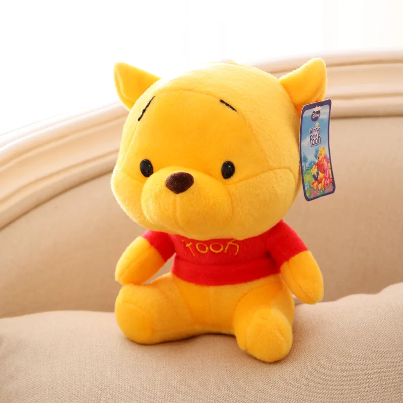 Disney Pooh Bear Stitch Cute Plush Doll Children Cartoon Peluches Toys Kawaii Soft Stuffed Animals for Kids Plush Christmas Gift