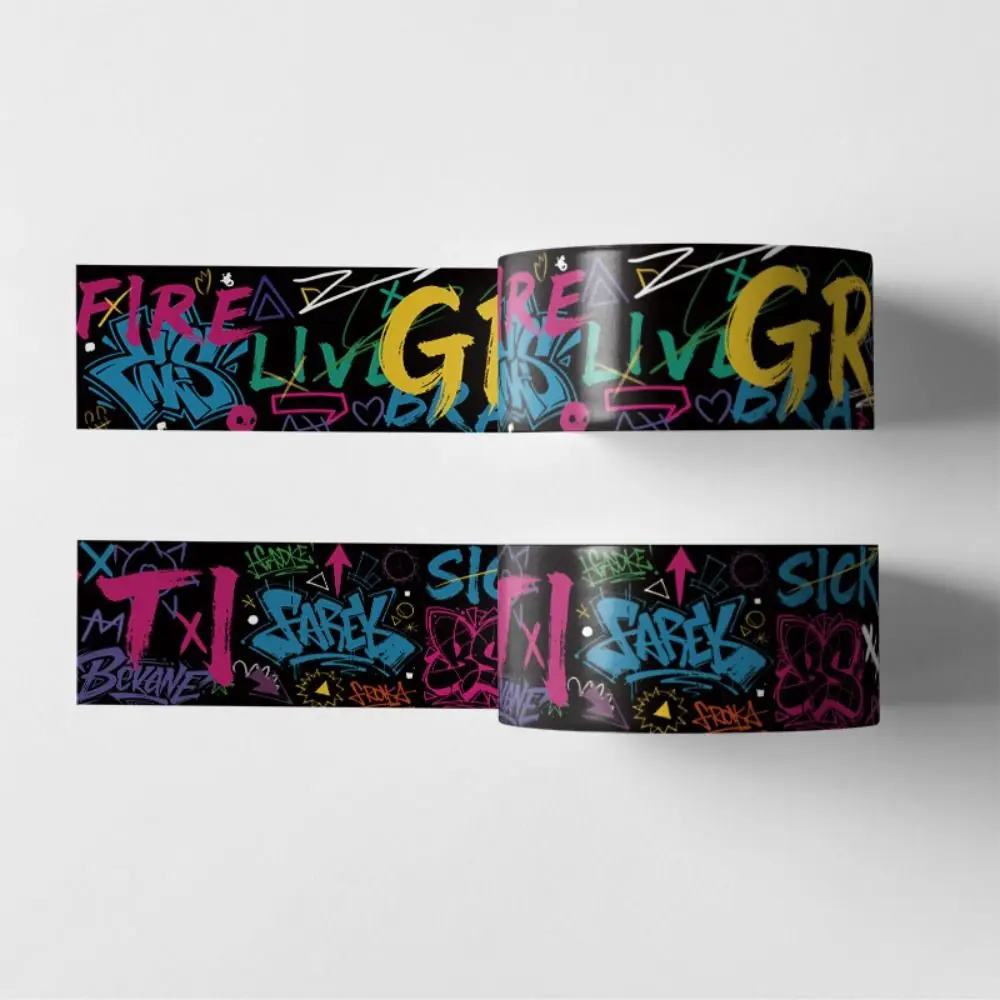 Waterproof PVC Sticker Tape Scratch Resistant Tear Resistant Decorative Tape Opaque Backing Printed Surface PVC Sticker