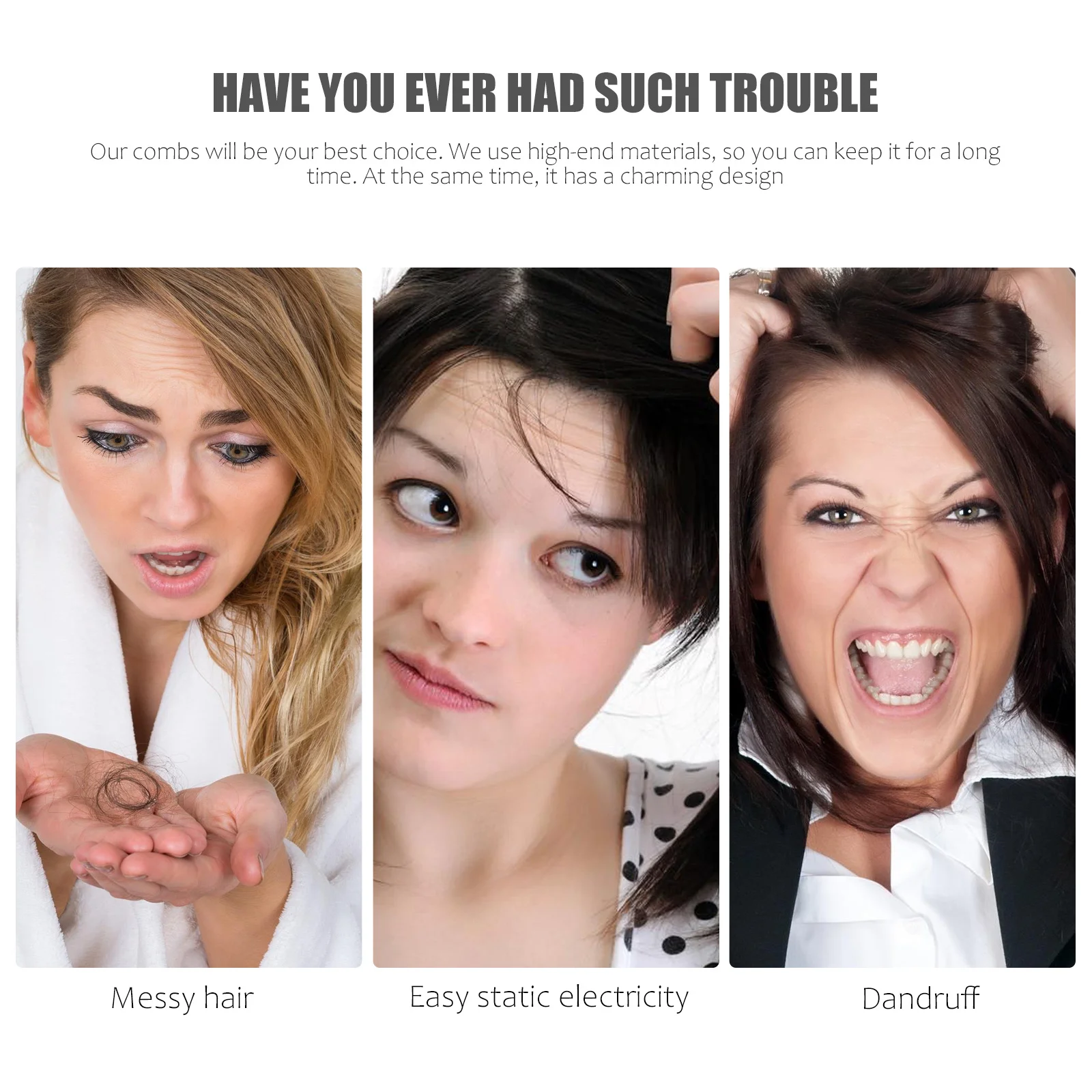 1 قطعة استقامة مشط غرامة الأسنان الخشب الطبيعي يده مكافحة ساكنة تصفيف الشعر أداة لجميع أنواع الشعر تصفيف الشعر مشط #5