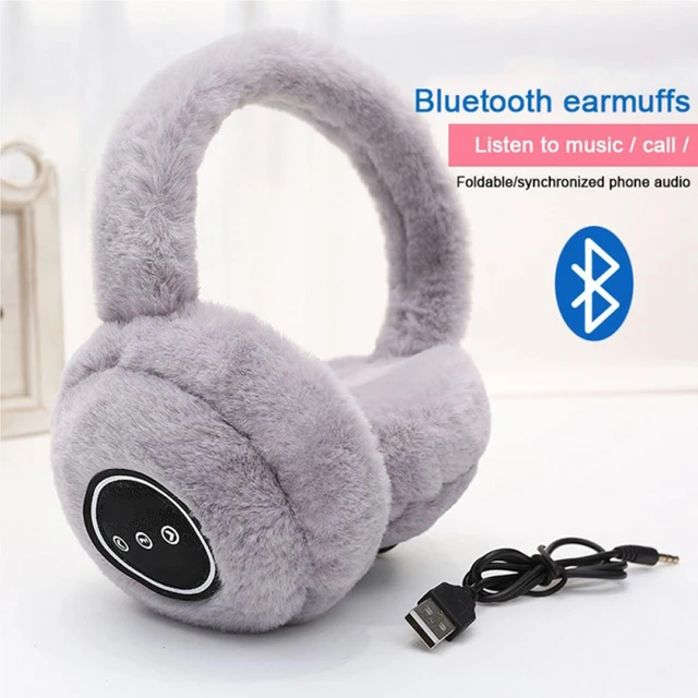 Winter Outdoor Plush Earmuffs Bluetooth Wireless Cute Warm Fur Headphones Earphones Solid Color Stereo Wireless Headset AliExpress 44