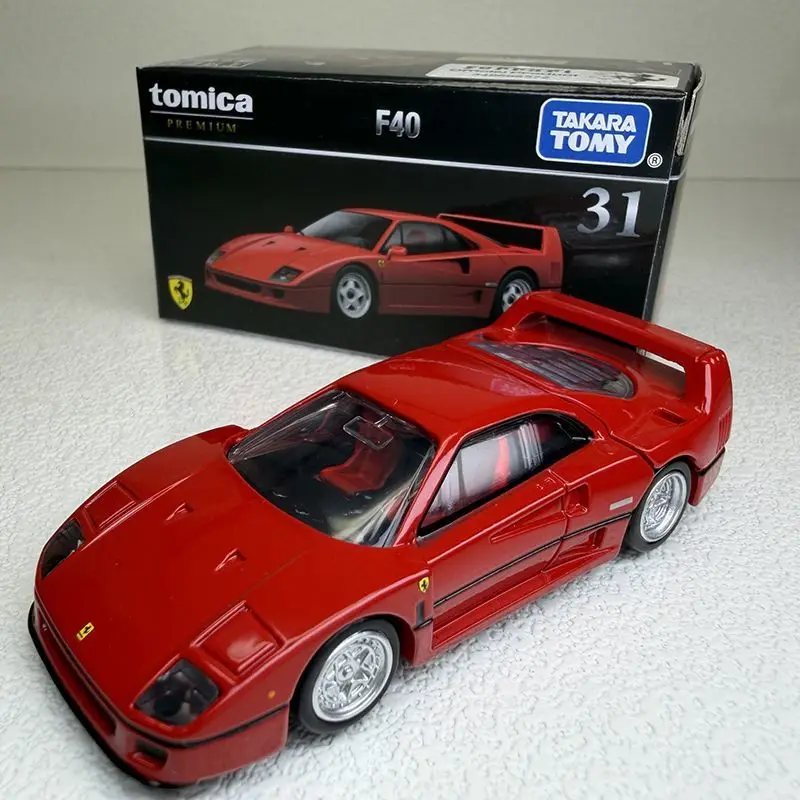 TAKARA TOMY PREMIUM Black Box TP31 Ferrari F40 Sports Car Diecast Model Toy Vehicle Decor Ornament