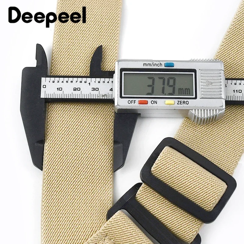 1Pc 38mm Adult Men's Suspenders Plastic Non-slip 2 Clips Elastic Strap Man Braces Suspender for Pants Shirt Male Jockstrap