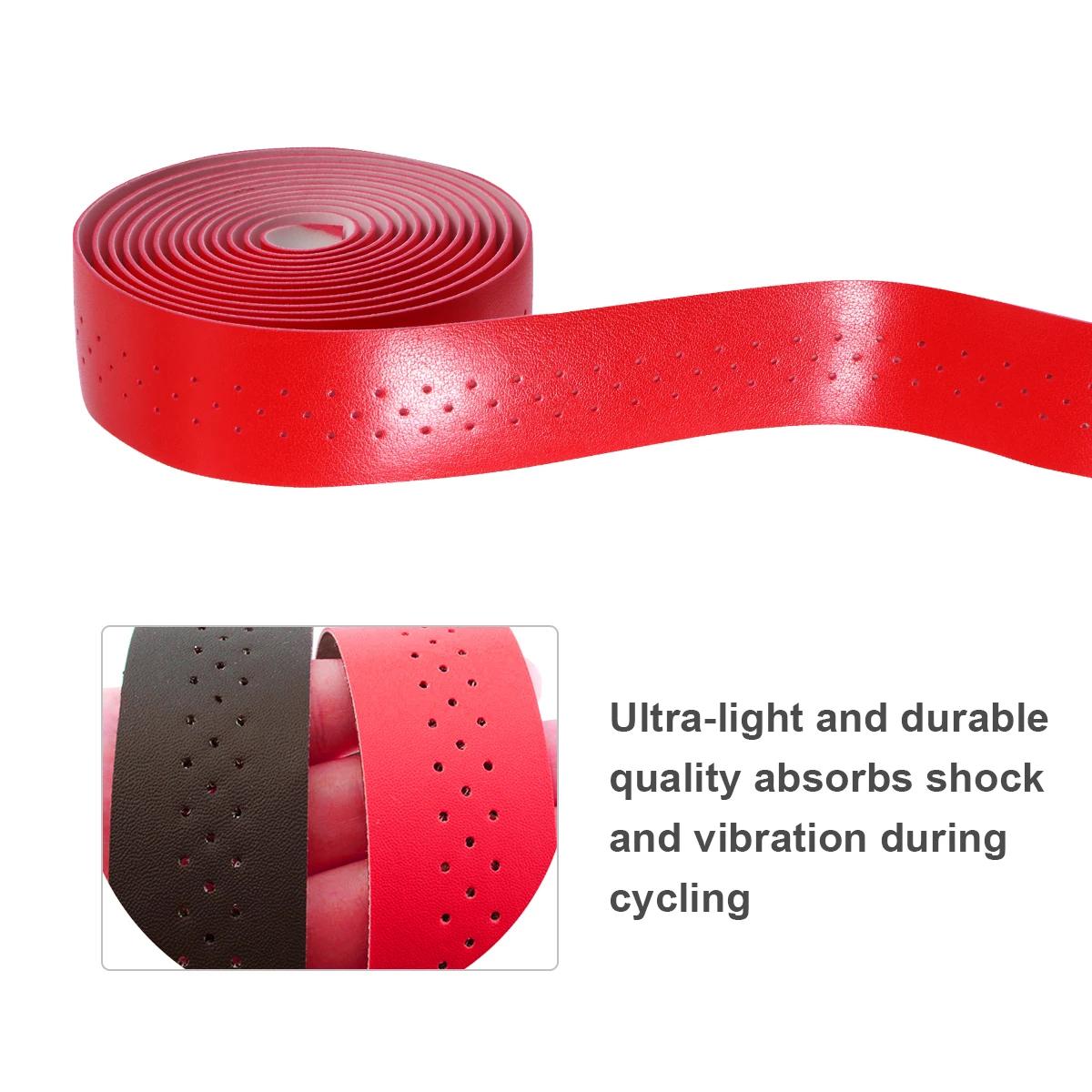 

Shock Absorbent Handlebar Tape Durable Quality Punching Wrapping Belt Texture Strips for Mountain Road Bicycle