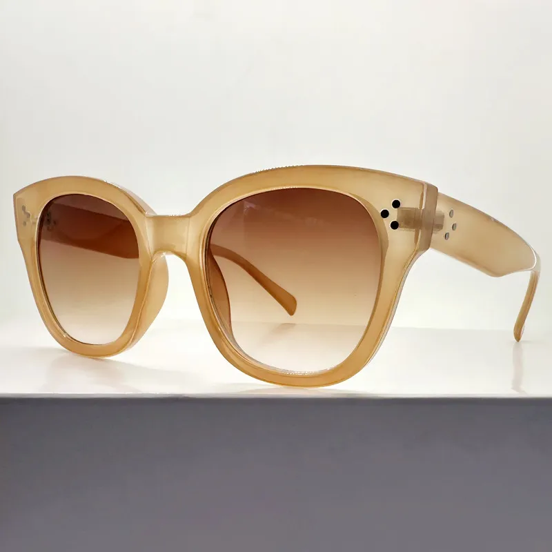 Mode Rivets carré lunettes de soleil femmes tendance léopard marron nuances UV400 hommes lunettes dégradé femme lunettes de soleil