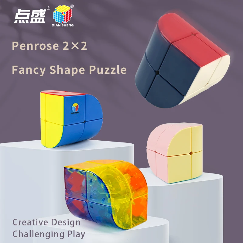 Diansheng 2x2 Penrose Cube Cube de vitesse magique jouets Fidget professionnels