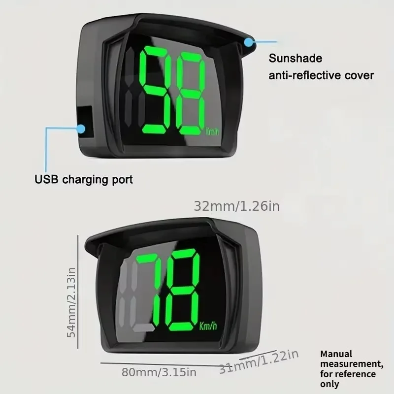 Universal Car GPS HUD Head Up Display Digital Speedometer Projector Big Font Km/h Speed Meter Displayer Auto Electronic Part