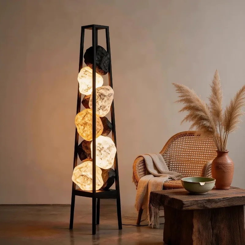 

Creative art sense medieval minimalist living room corner vertical lamp