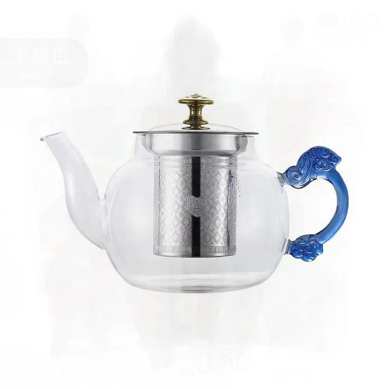 

Чайник из боросиликатного стекла с фильтром из нержавеющей стали, утолщенный чайник с разделением чая, ароматический чайник для 3-5 человек, современный