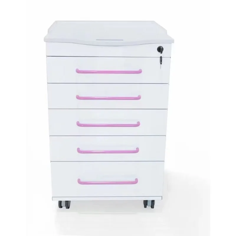 T oral integrated resin non-staining countertop, stainless steel mobile dental side cabinet