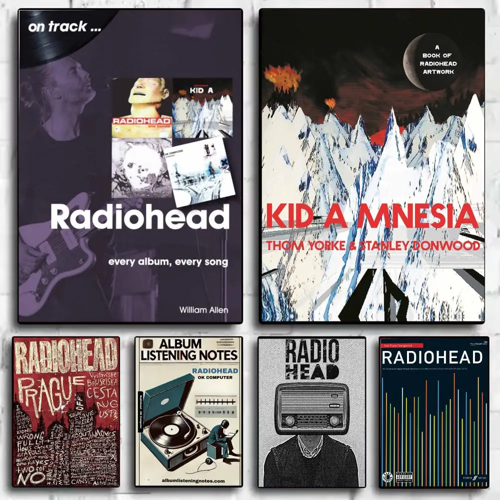 Rock Band R-Radiohead Poster Modern Minimalist Wall Art Prints for Bedroom Living Room Aesthetic Contemporary Decor Gift