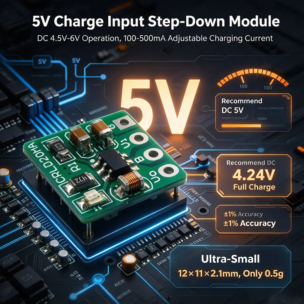 10Pcs 2 in 1 Charge Discharge Buck Module DC5V Input Li-ion Battery Charger 4.24V LDO 3V 3.3V Power Supply Board