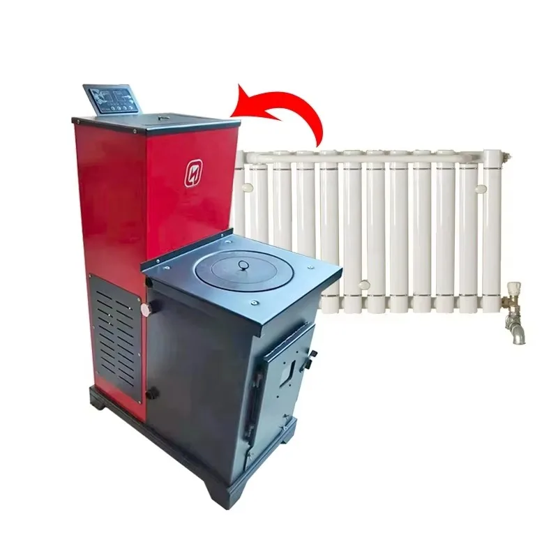 

Home Use Real Fire Water Circulation Stove Boiler for Floor Heating Biomass Pellet Heating Furnace