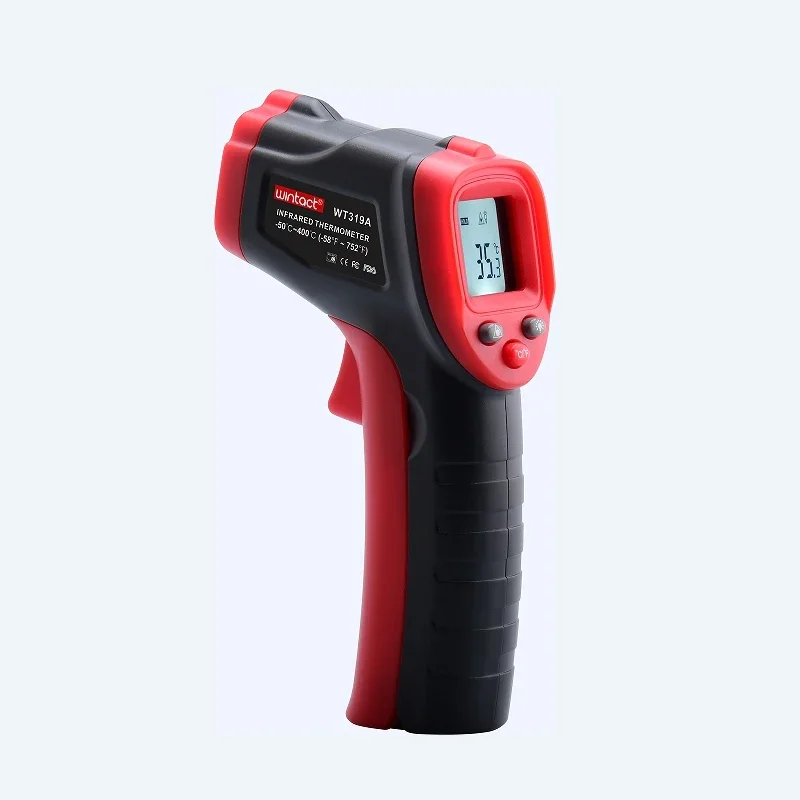 Wintact 600/400 Degrees Celsius Infrared Laser Thermometer Non-contact High Temperature Measuring Gun LCD Industrial Pyrometer
