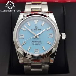 Parnsrpe New Blue 36mm Automatic Mechanical Watch, Sapphire Glass, Water Resistant Casual Fashion Watch