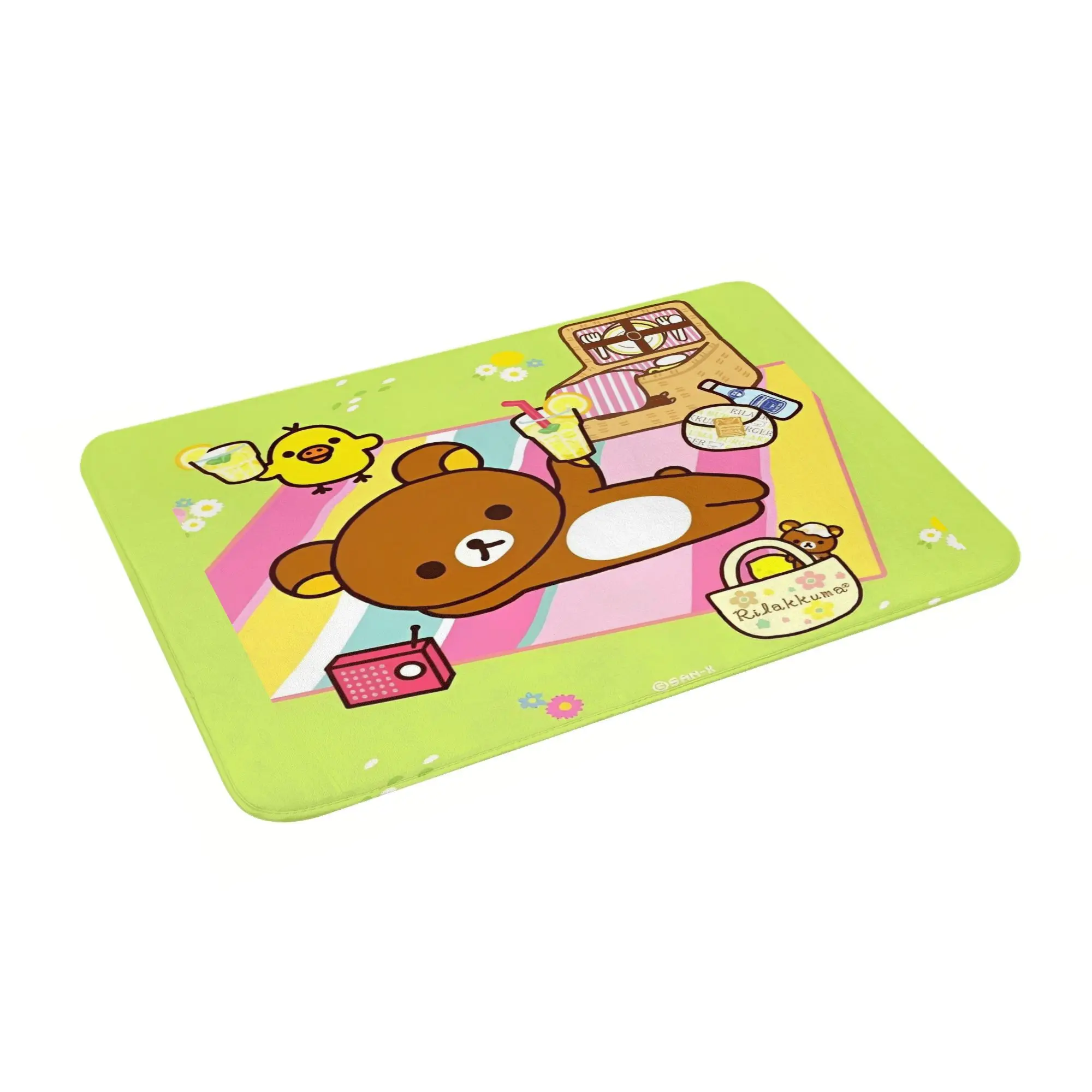 

Коврики для ванной комнаты Rilakkuma Clover, очень мягкие впитывающие коврики для ванной ко Дню Святого Патрика, коврики, нескользящие коверы для кухни, душа