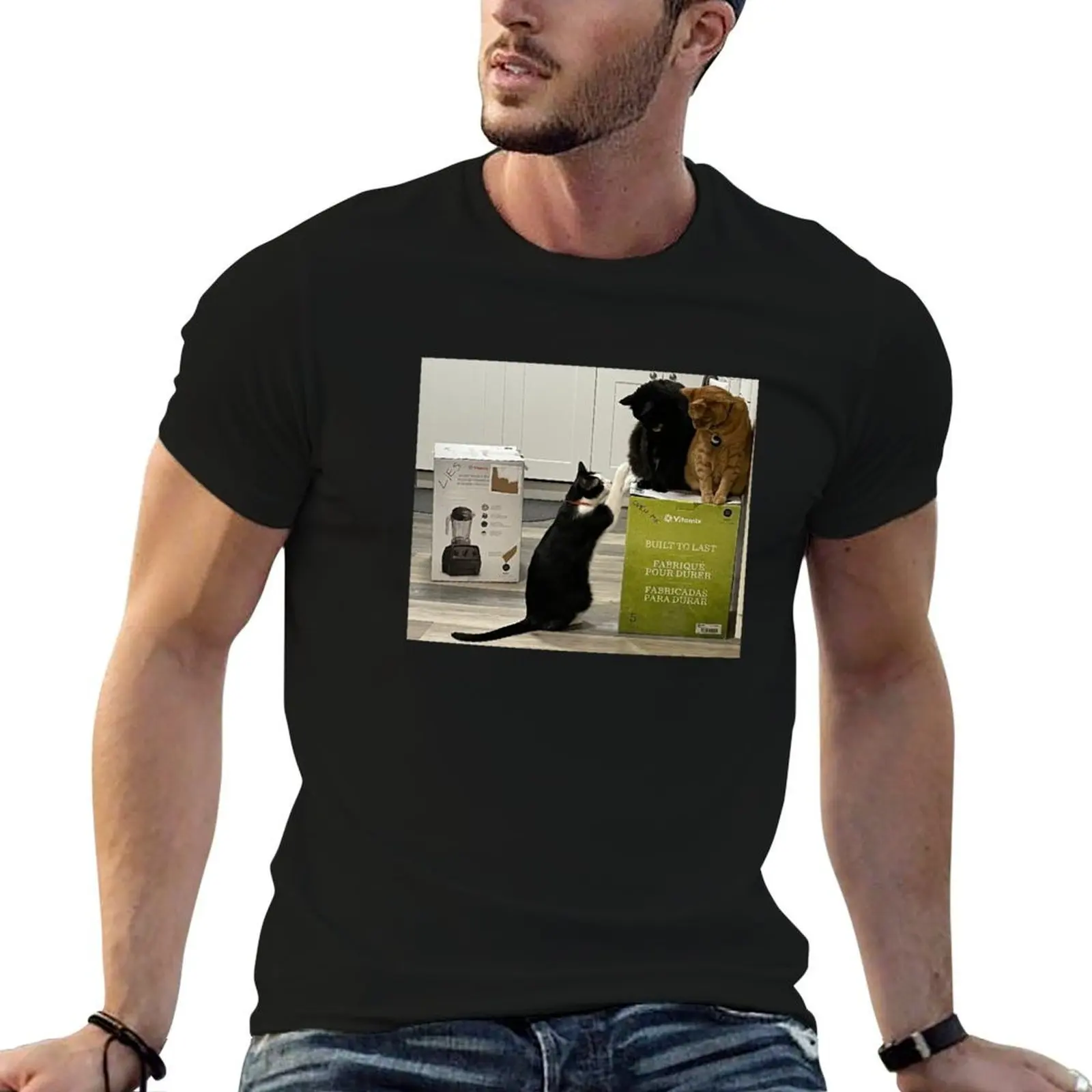 The Trio T-Shirt oversized blue archive mens t shirts top quality
