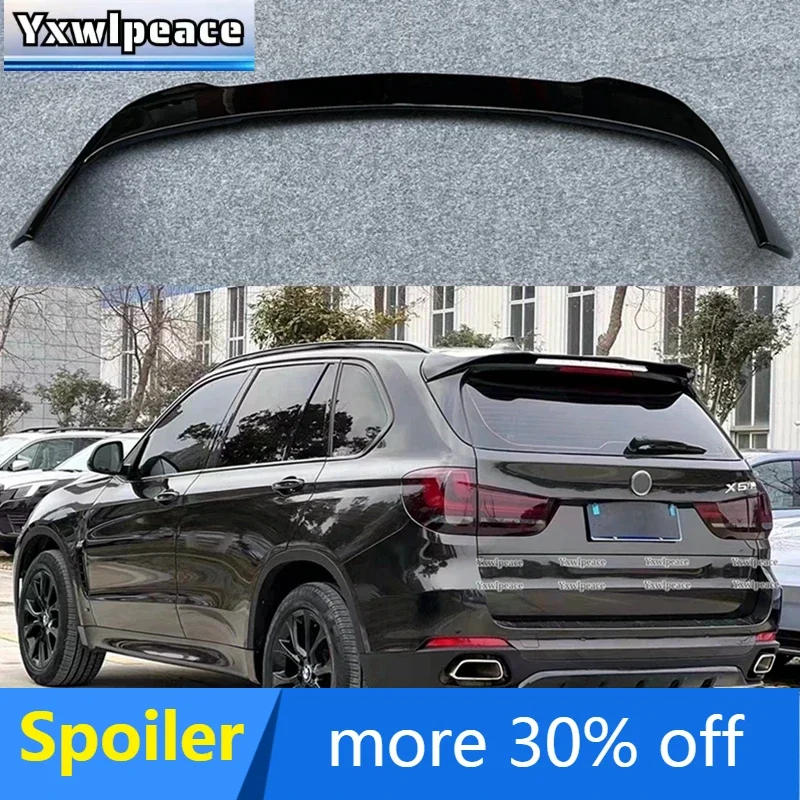 

For BMW X5 F15 Roof Spoiler 2014 2015 2016 2017 2018 ABS Glossy Black /Carbon Fiber Look Rear Trunk Lip Wing Car Accessories