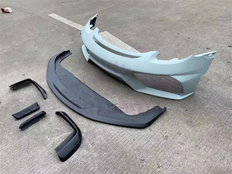 For Porsche 981 Cayman boxster  upgrade to the new 718 A style semi carbon fiber front bumper body kit