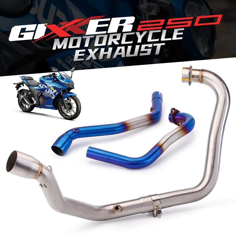 

Motorcycle Exhaust Muffler Escape Motorbike Front Tube Middle Link Pipe For SUZUKI GIXXER 250 GIXXER250 SF250