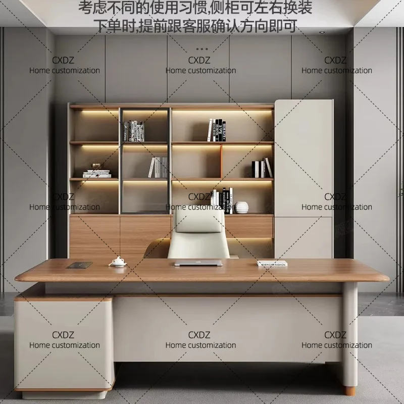 XXCreative Wooden Office Desk Study Modern Computer Standing Executive Office Desk Decoration Mesas Home Furniture