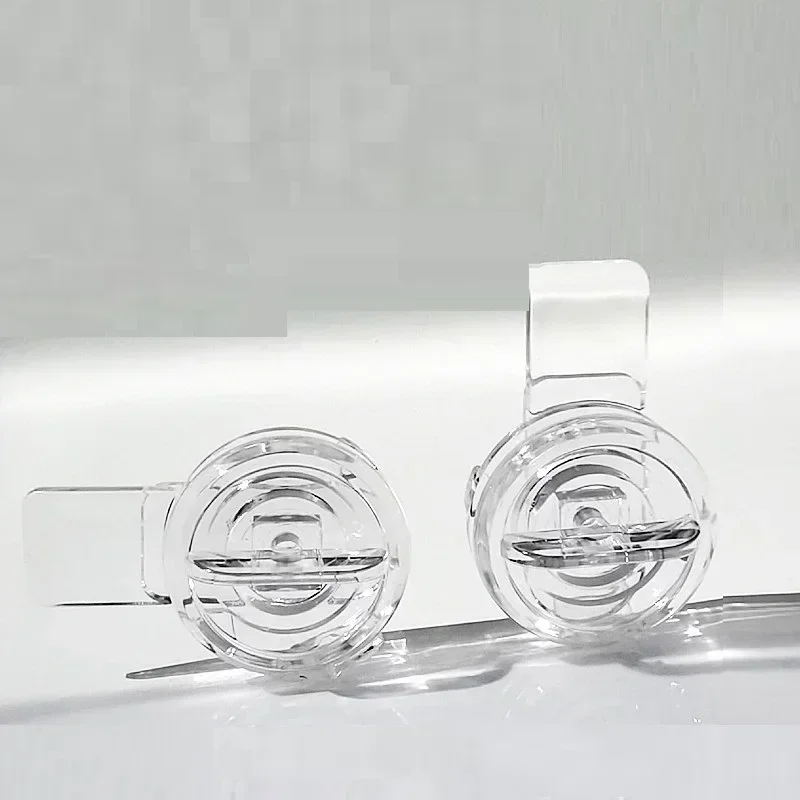 yes50PCS/Lot Crystal Buckle Hasp Acrylic Hinge Lock Clear Transparent Acrylic Hinge Drawer Door Lock CatchL47x30mm