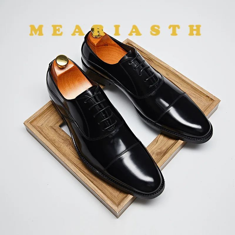 

Новые мужские деловые модельные туфли, черные, коричневые, европейские кружевные удобные модные туфли дерби, свадьба, банкет, размеры обуви 38-45