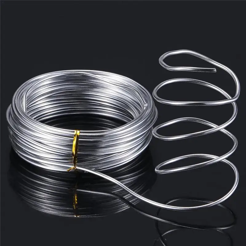 Aluminum Wire 1mm 1.5mm 2mm Metal Craft Wire Bendable Flexible Craft Metal Wire for Jewelry Making Beading Floral Supports