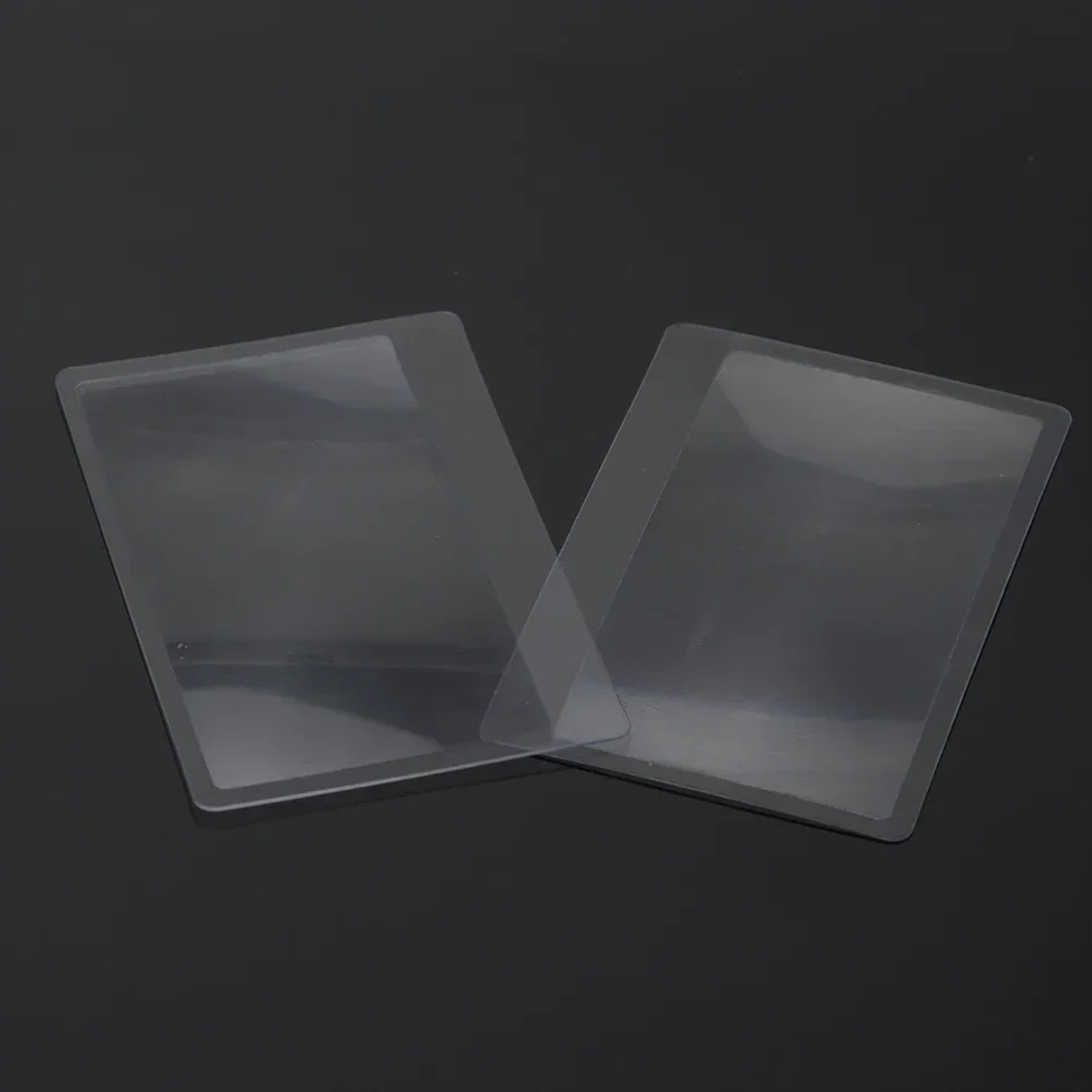10pcs/pack Clear Ultra Thin Magnifying Glass Bookmark Credit Card Magnifier Wallet Pocket Plastic Magnifying Len Reading