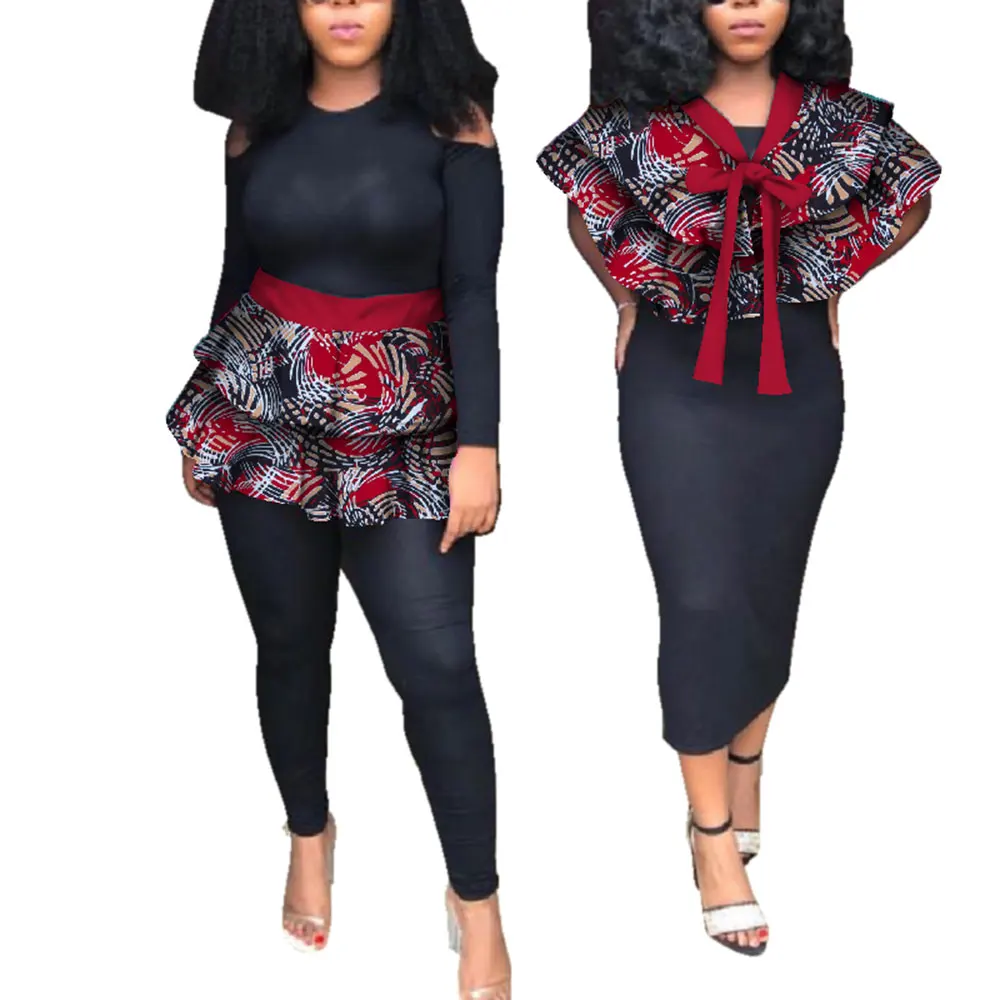 2024 African Necklaces for Women Shawl African Women Waist Skirt 2 Ways To Wear Ankara False Collar SP072