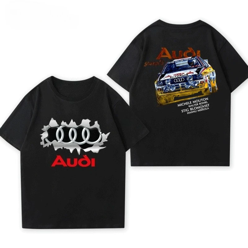 

Latest Audi RS Off Road Modification Performance Car Department Creative Short Sleeved T-shirt 4S Store Work Clothes