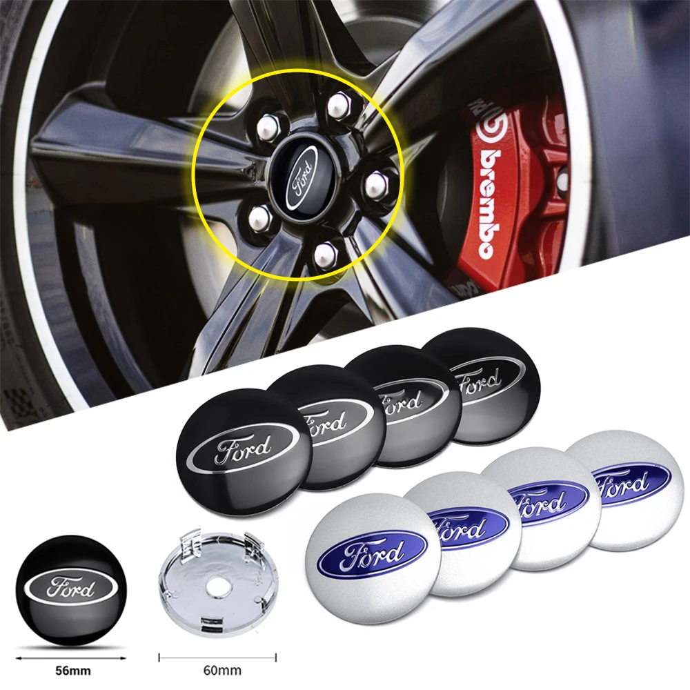 4PCS Car Styling Wheel Center Hub Caps Tire center Covers Hubcap Stickers For Ford Focus Mk2 Mk3 Party Ranger Mondeo Mk4 Mustang