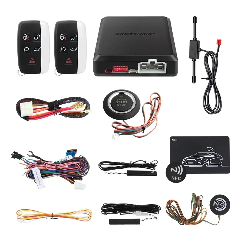 EASYGUARD Universal EC002-LA-NFC Car Alarm System With Passive Keyless Entry Remote Start NFC Lock Unlock