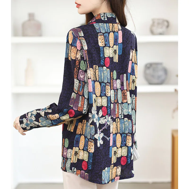 한국 스타일 패션 여성 캐주얼 셔츠 탑 루즈핏 긴팔 블라우스