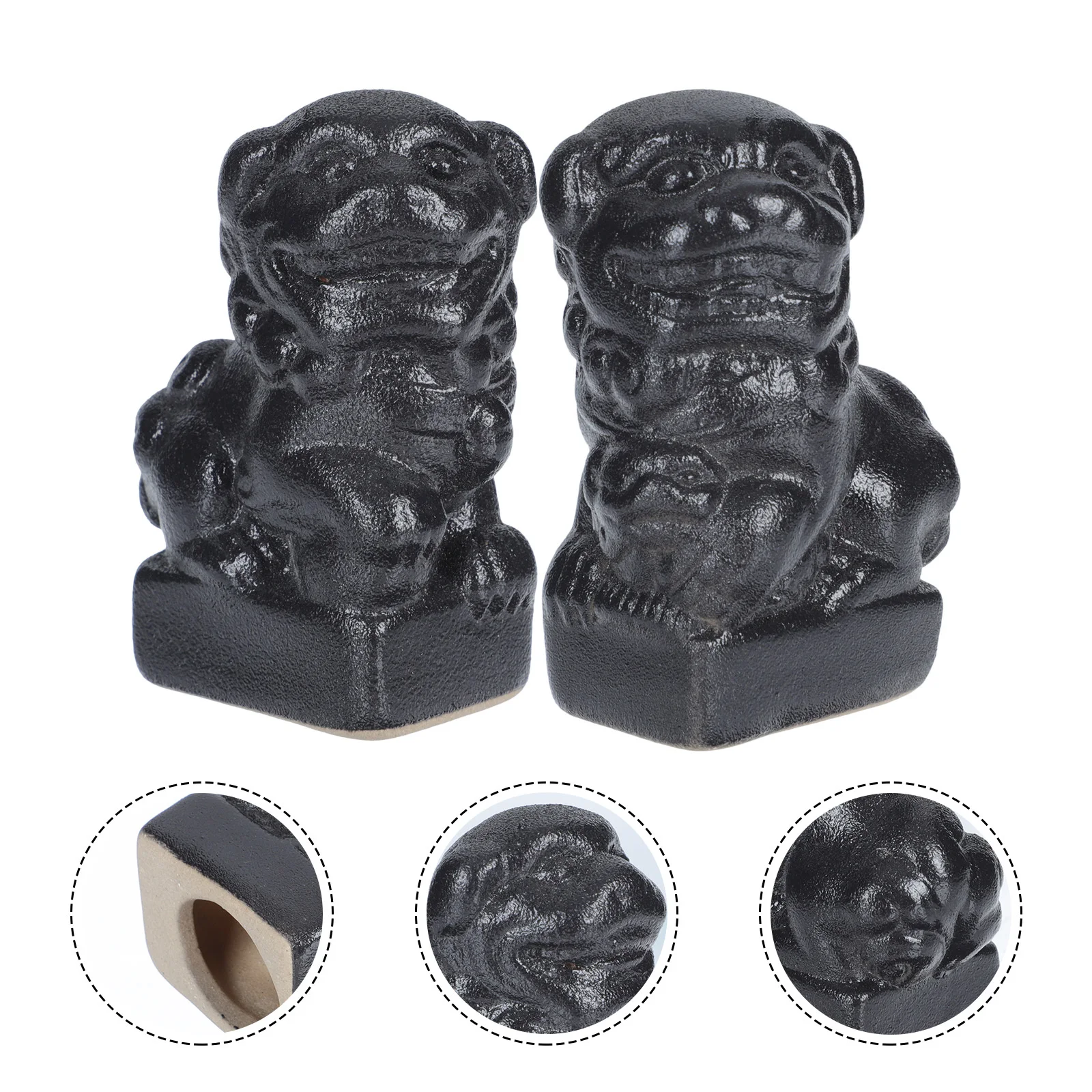 

2Pcs Mini Guardian Lion Statues Chinese Style Bonsai Plant Pot Decorations Feng Shui Micro Landscape Garden Ornament