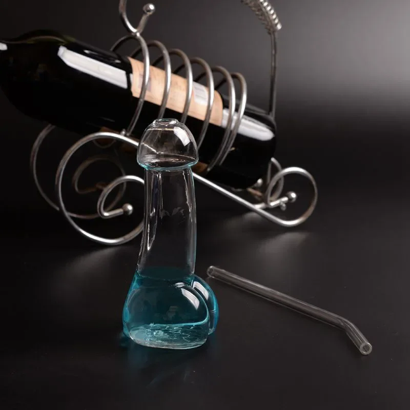 كؤوس مشروبات كوب الأعضاء التناسلية القضيب كوب زجاجي ديك كوكتيل درينكوير حفلة كوب البيرة مضحك مثيرة للاهتمام أكواب القدح زجاجة القش