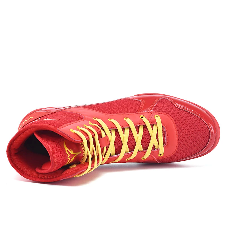 New Men\'s Wrestling And Boxing Shoes, High Cut, Wear-resistant, Anti Slip, Breathable, Men\'s Hiking Shoes, Comprehensive Trainin