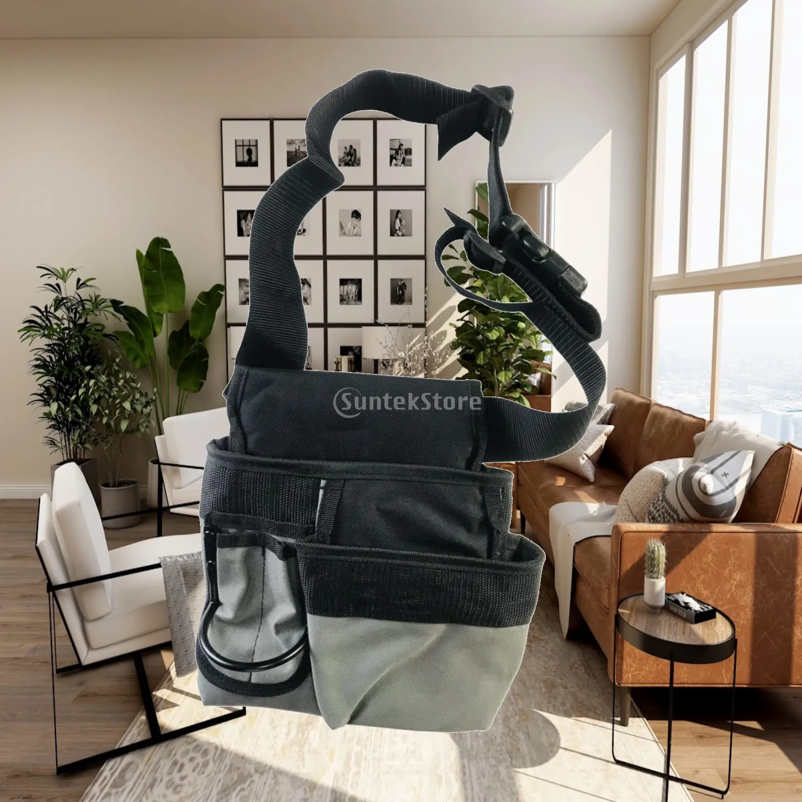 Professional Canvas Waist Tool Bag Multi Pocket Utility Belt Pouch Organizer for Working Gardeners Diyers Builders