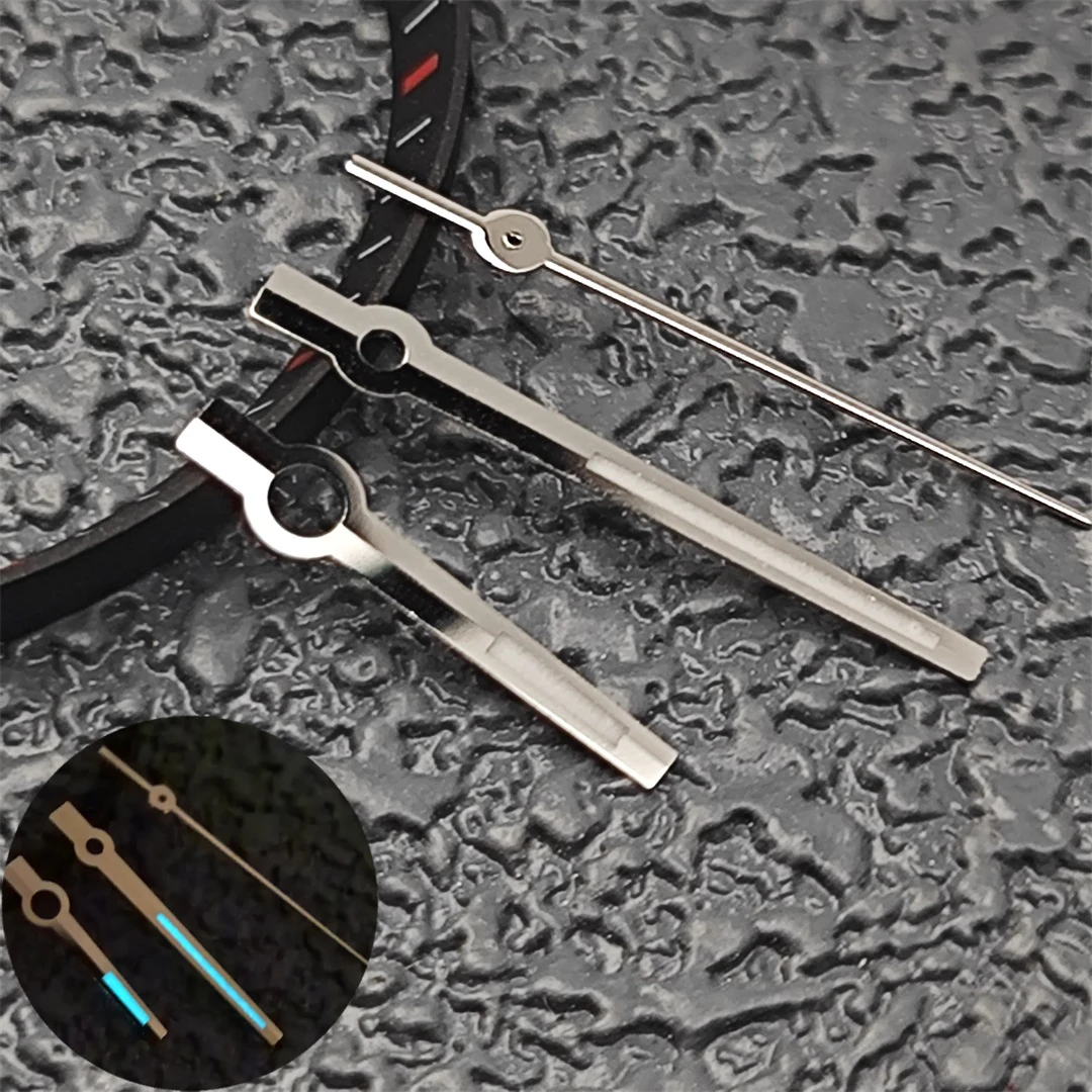 مصقول الفضة الذهب NH35 ساعة الأيدي الإبر C3 أو BWG9 مضيئة مؤشر Datejust الأيدي لقطعة استبدال Seiko NH35/NH36