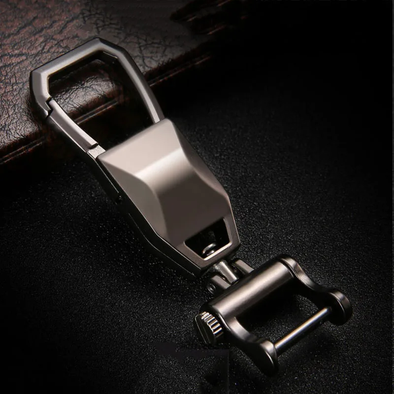 Men\'s Car Special Zinc Alloy Key Chain Anti-lost Metal Spring Keys Pendant Waist Belt Clip Hook Strong Carabiner Buckle Keyring