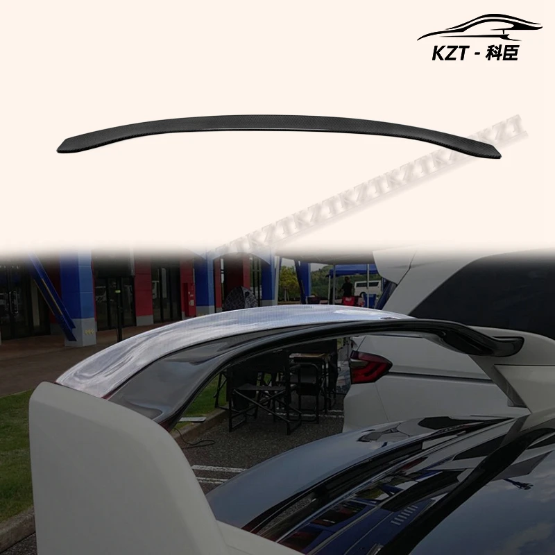 

For HONDA Carbon Fiber 17 Onwards Civic Type R FK8 VVT Style Rear Spoiler Add on Gurney Flap High Quality Modification