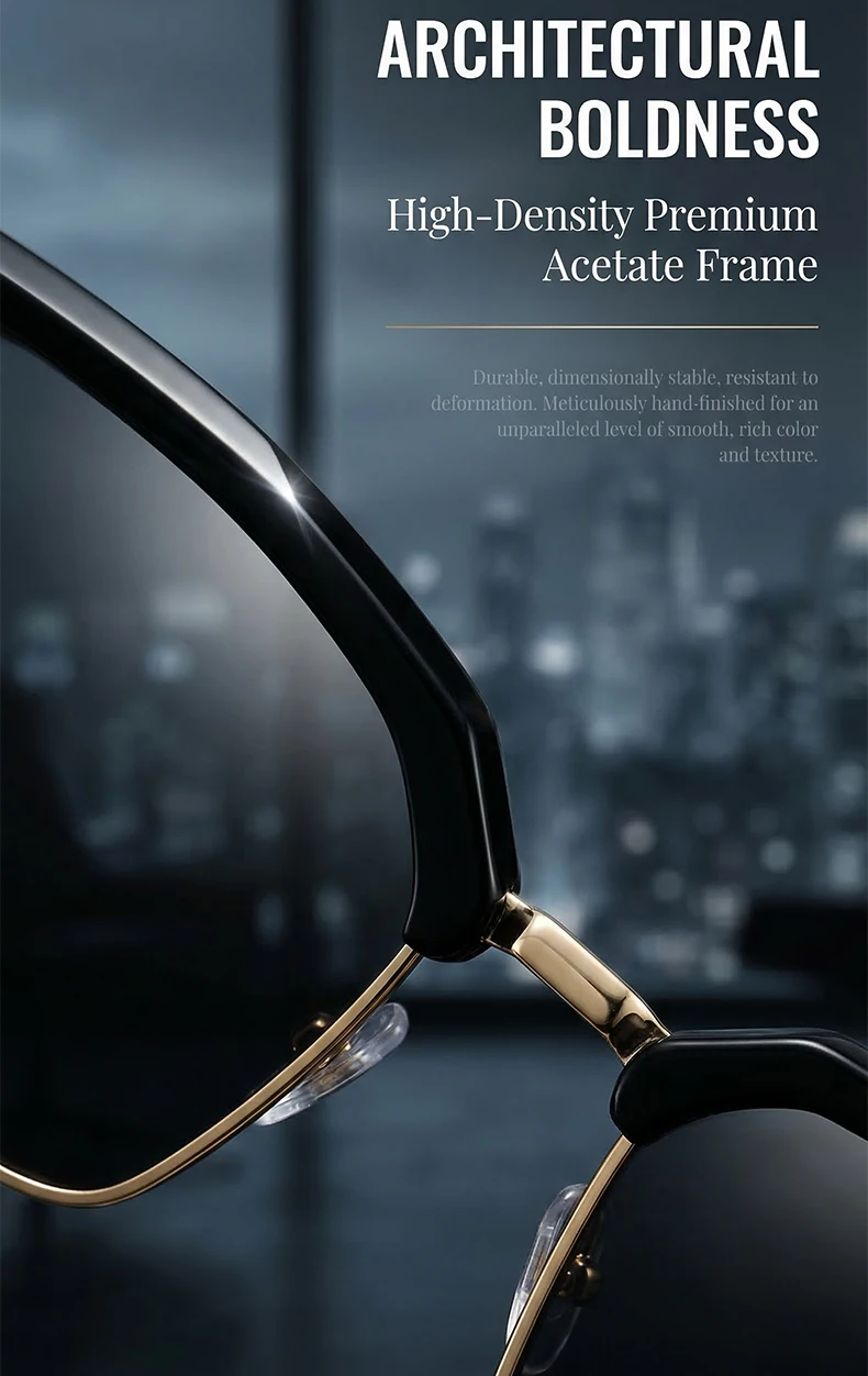 2026 Luxuriöse Übergroße Quadratische Sonnenbrille für Herren Y2K Punk Designer Futuristische Vintage Outdoor-Sonnenbrille für Männer Fahrbrille Eyewear – Detail 3