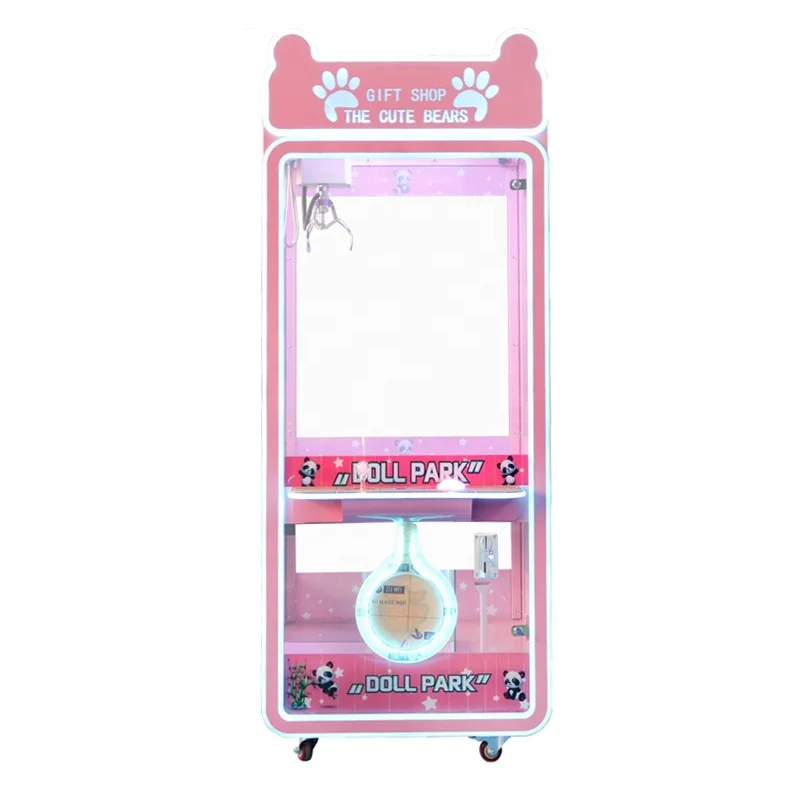 Factory direct sales cheaper Fully transparent chassis Coin Operated Games Gift Crane Toy Vending  Claw Crane Game Machine